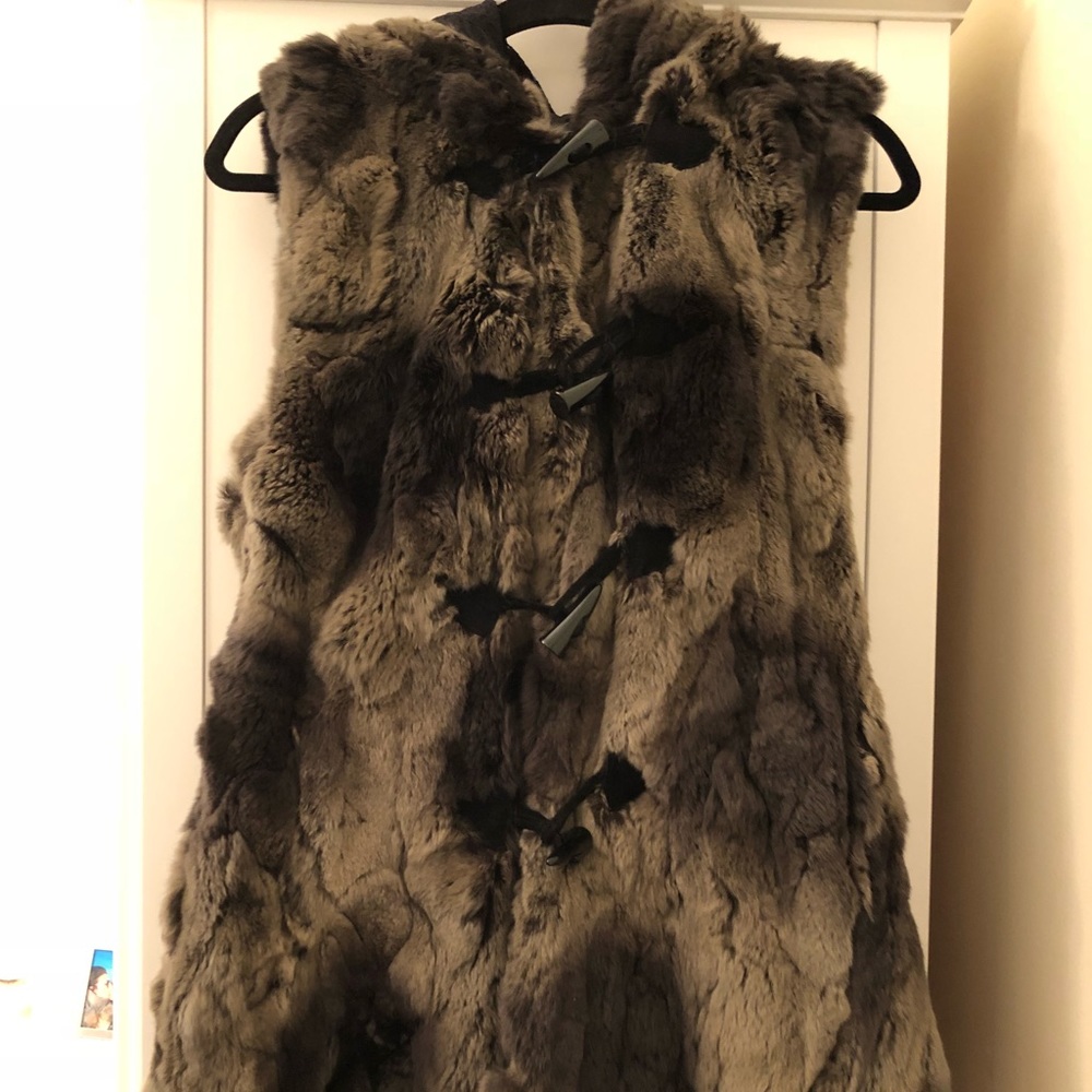 Rabbit fur vest